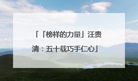 「榜样的力量」汪贵清：五十载巧手仁心