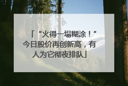 “火得一塌糊涂！”今日股价再创新高，有人为它彻夜排队