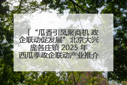 “瓜香引凤聚商机 政企联动促发展”北京大兴庞各庄镇 2025 年西瓜季政企联动产业推介活动圆满举行