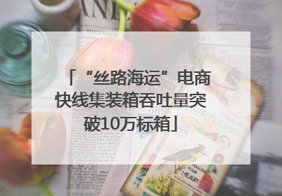 “丝路海运”电商快线集装箱吞吐量突破10万标箱