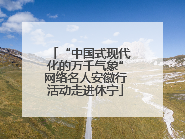 “中国式现代化的万千气象”网络名人安徽行活动走进休宁