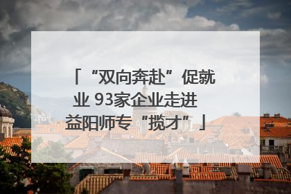 “双向奔赴”促就业 93家企业走进益阳师专“揽才”