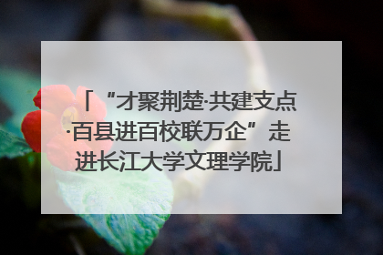 “才聚荆楚·共建支点·百县进百校联万企”走进长江大学文理学院