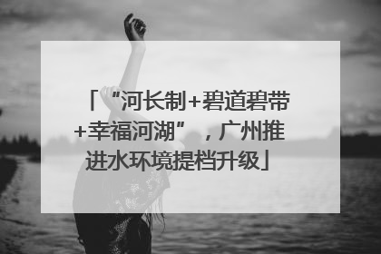 “河长制+碧道碧带+幸福河湖”，广州推进水环境提档升级