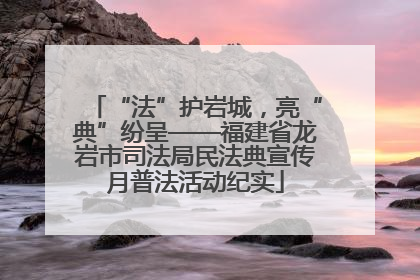 “法”护岩城，亮“典”纷呈——福建省龙岩市司法局民法典宣传月普法活动纪实