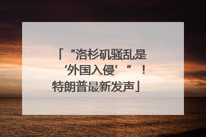 “洛杉矶骚乱是‘外国入侵’”！特朗普最新发声