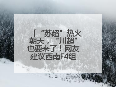 “苏超”热火朝天，“川超”也要来了！网友建议西南F4组建西甲联赛！