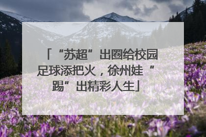 “苏超”出圈给校园足球添把火，徐州娃“踢”出精彩人生