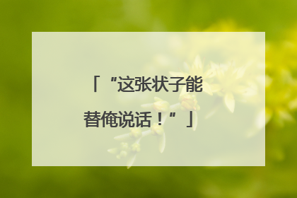 “这张状子能替俺说话！”
