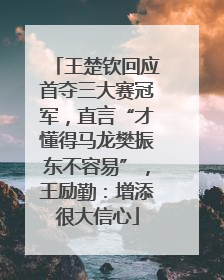 王楚钦回应首夺三大赛冠军，直言“才懂得马龙樊振东不容易”，王励勤：增添很大信心