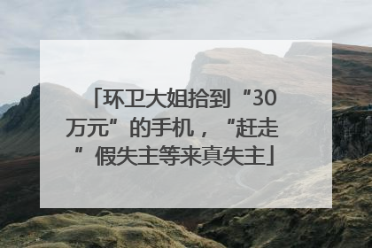 环卫大姐拾到“30万元”的手机，“赶走”假失主等来真失主