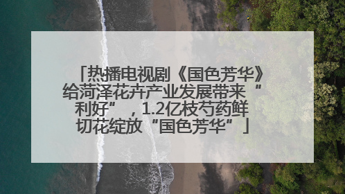 热播电视剧《国色芳华》给菏泽花卉产业发展带来“利好”，1.2亿枝芍药鲜切花绽放“国色芳华”