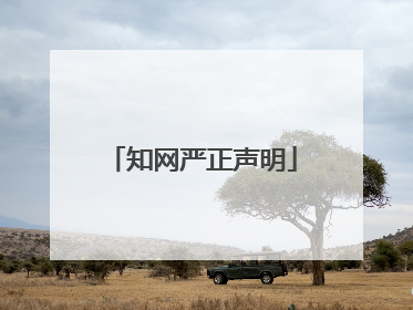 知网严正声明