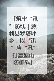 筑牢“汛”防线｜慈利县罗塔坪乡：以“迅”应“汛” 打赢暴雨防御战