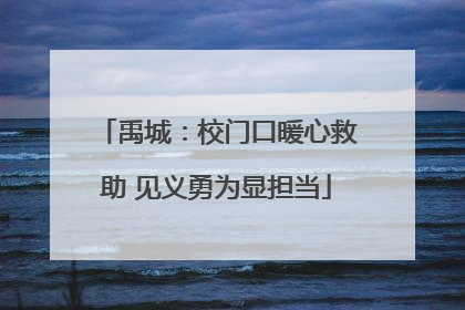 禹城：校门口暖心救助 见义勇为显担当