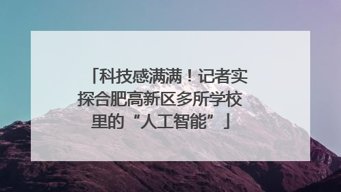 科技感满满！记者实探合肥高新区多所学校里的“人工智能”
