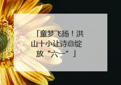 童梦飞扬！洪山十小让诗意绽放“六一”