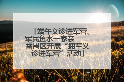 端午义诊进军营、军民鱼水一家亲——番禺区开展“拥军义诊进军营”活动