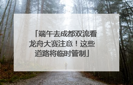 端午去成都双流看龙舟大赛注意！这些道路将临时管制
