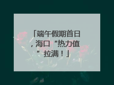 端午假期首日，海口“热力值”拉满！