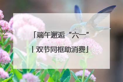 端午邂逅“六一”丨双节同框助消费