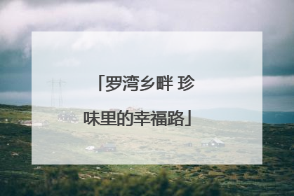 罗湾乡畔 珍味里的幸福路