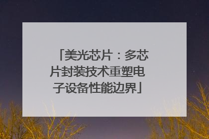 美光芯片：多芯片封装技术重塑电子设备性能边界
