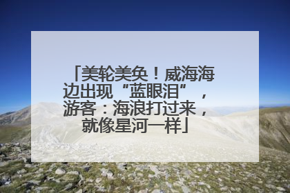美轮美奂！威海海边出现“蓝眼泪”，游客：海浪打过来，就像星河一样