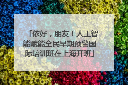 侬好，朋友！人工智能赋能全民早期预警国际培训班在上海开班