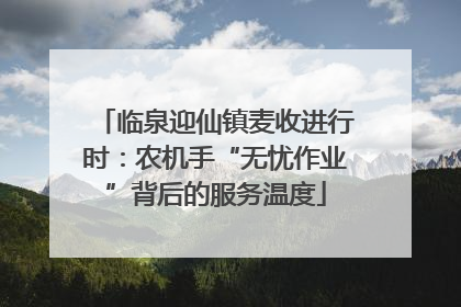 临泉迎仙镇麦收进行时：农机手“无忧作业”背后的服务温度