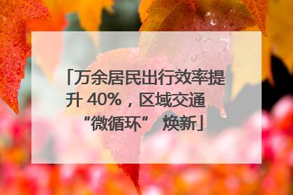 万余居民出行效率提升 40%，区域交通 “微循环” 焕新