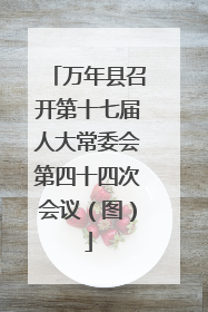 万年县召开第十七届人大常委会第四十四次会议（图）