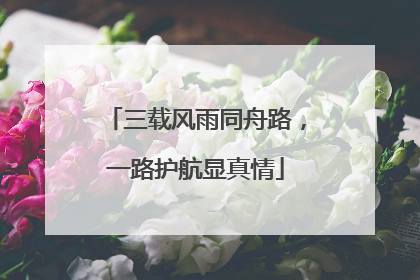 三载风雨同舟路，一路护航显真情