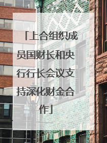 上合组织成员国财长和央行行长会议支持深化财金合作