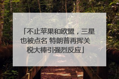 不止苹果和欧盟，三星也被点名 特朗普再挥关税大棒引强烈反应