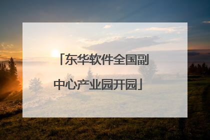 东华软件全国副中心产业园开园