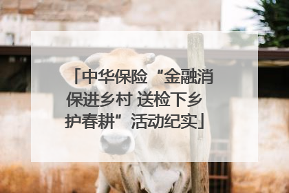 中华保险“金融消保进乡村 送检下乡护春耕”活动纪实