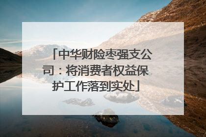中华财险枣强支公司：将消费者权益保护工作落到实处