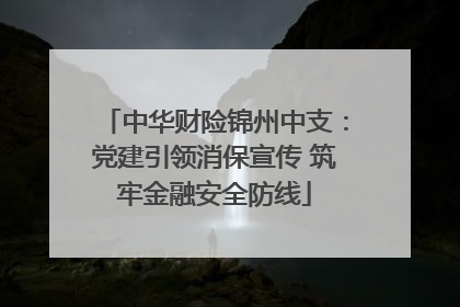 中华财险锦州中支：党建引领消保宣传 筑牢金融安全防线