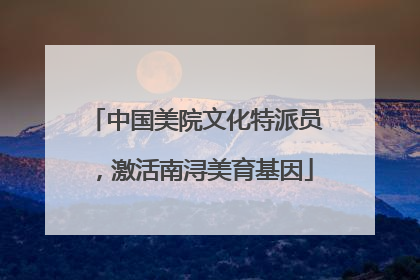中国美院文化特派员，激活南浔美育基因