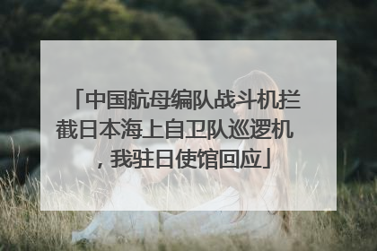 中国航母编队战斗机拦截日本海上自卫队巡逻机，我驻日使馆回应