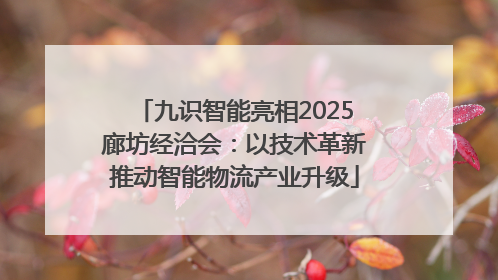 九识智能亮相2025廊坊经洽会：以技术革新推动智能物流产业升级