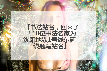 书法站名，回来了！10位书法名家为沈阳地铁1号线东延线题写站名