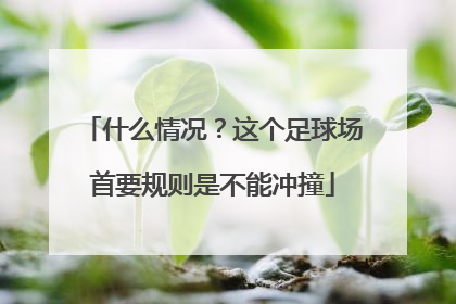 什么情况？这个足球场首要规则是不能冲撞