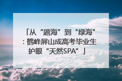 从“题海”到“绿海”：鹤峰屏山成高考毕业生护眼“天然SPA”
