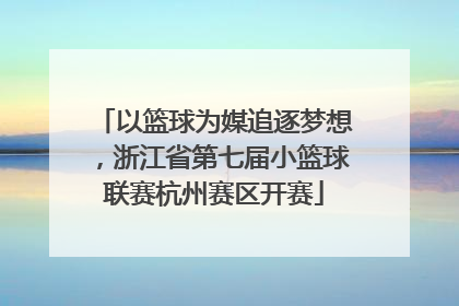以篮球为媒追逐梦想，浙江省第七届小篮球联赛杭州赛区开赛