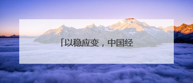 以稳应变，中国经济展现韧性与潜力