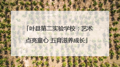 叶县第二实验学校：艺术点亮童心 五育滋养成长
