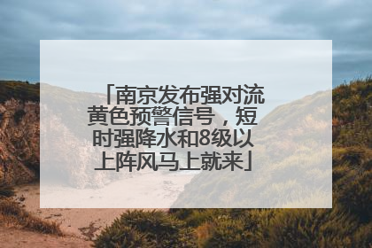 南京发布强对流黄色预警信号，短时强降水和8级以上阵风马上就来