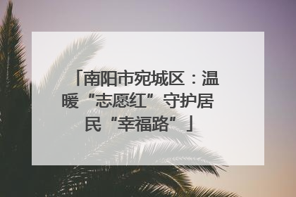 南阳市宛城区：温暖“志愿红”守护居民“幸福路”